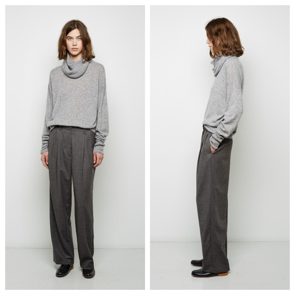 NWT The Row Caray Gray Stretch Wool Trouser size 2